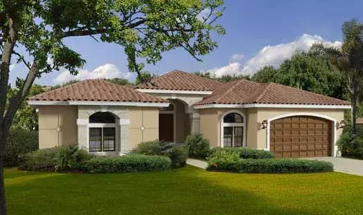 Mediterranean house plans 37-211 - front exterior, 2,781 sq ft, 4 bed, 3 bath house plans | Monster House Plans