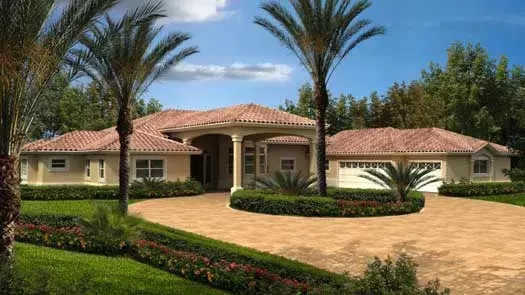 Florida house plans 37-217 - front exterior, 3,568 sq ft, 4 bed, 3 bath house plans | Monster House Plans