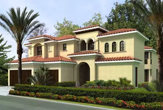 Mediterranean house plans 37-237 - front exterior, 4,537 sq ft, 5 bed, 4 bath house plans | Monster House Plans