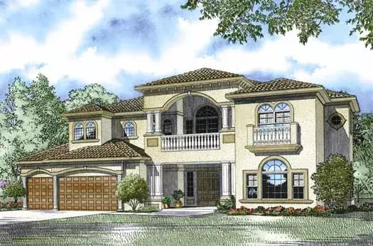 Mediterranean house plans 37-243 - front exterior, 5,030 sq ft, 5 bed, 5 bath house plans | Monster House Plans