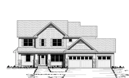 Traditional house plans 38-163 - front exterior, 2,541 sq ft, 4 bed, 2 bath house plans | Monster House Plans
