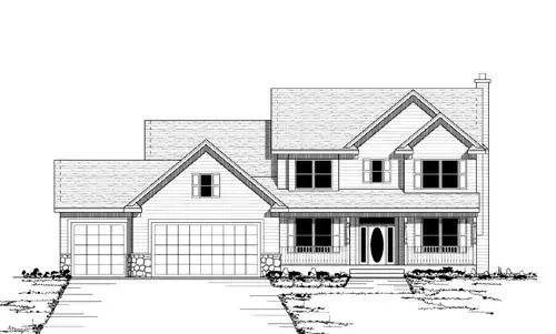 Country house plans 38-177 - front exterior, 2,760 sq ft, 4 bed, 3 bath house plans | Monster House Plans