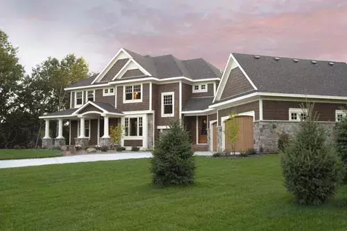Traditional house plans 38-217 - front exterior, 3,204 sq ft, 3 bed, 2 bath house plans | Monster House Plans