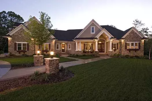 Traditional house plans 38-269 - front exterior, 7,514 sq ft, 5 bed, 4 bath house plans | Monster House Plans