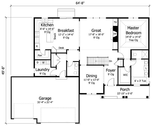 Main Floor Plan: 38-274
