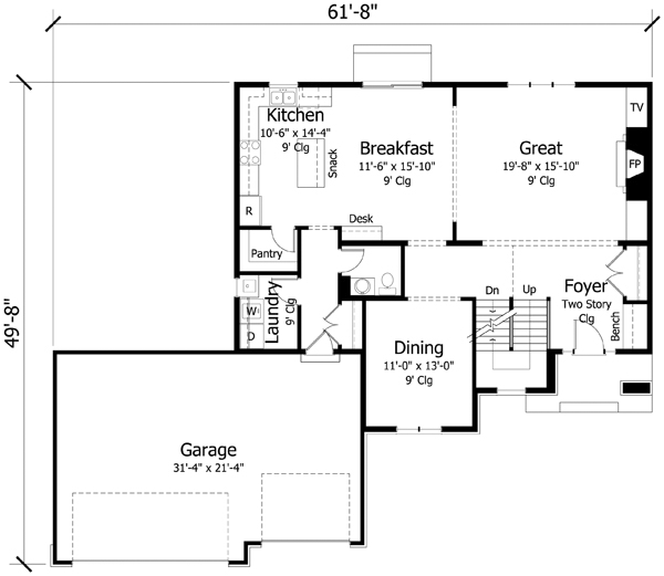 Main Floor Plan: 38-321