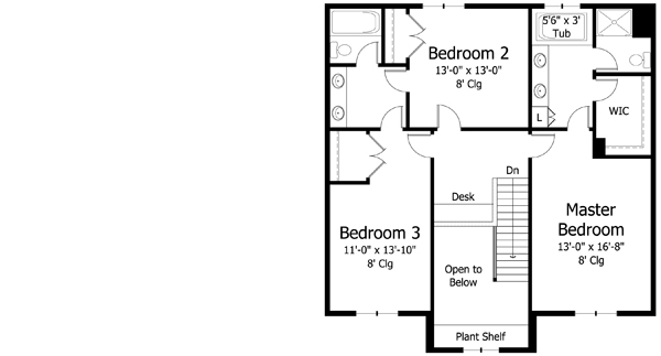 Upper/Second Floor Plan:38-357