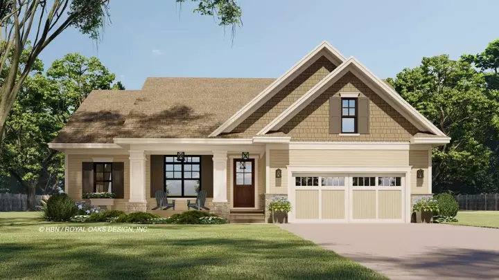 Traditional house plans 38-574 - front exterior, 1,762 sq ft, 3 bed, 2 bath house plans | Monster House Plans