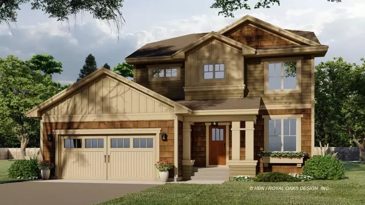 Craftsman house plans 38-584 - front exterior, 1,925 sq ft, 3 bed, 2 bath house plans | Monster House Plans