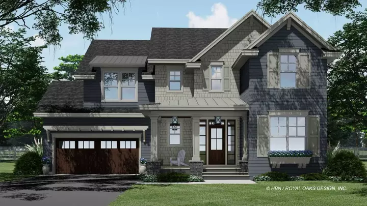 Traditional house plans 38-592 - front exterior, 2,317 sq ft, 4 bed, 3 bath house plans | Monster House Plans