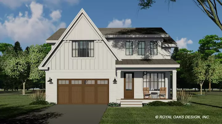 Modern Farmhouse house plans 38-611 - front exterior, 3,047 sq ft, 4 bed, 3 bath house plans | Monster House Plans