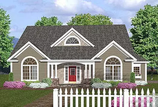 Southern house plans 4-146 - front exterior, 1,798 sq ft, 3 bed, 2 bath house plans | Monster House Plans