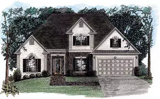 Traditional house plans 4-148 - front exterior, 1,871 sq ft, 4 bed, 3 bath house plans | Monster House Plans