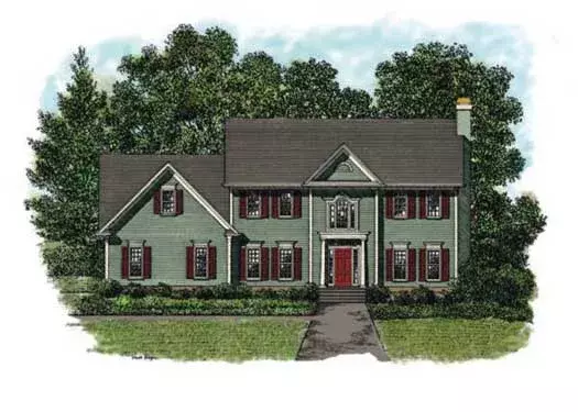 Colonial house plans 4-159 - front exterior, 1,999 sq ft, 3 bed, 2 bath house plans | Monster House Plans