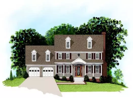 Traditional house plans 4-160 - front exterior, 1,998 sq ft, 4 bed, 2 bath house plans | Monster House Plans