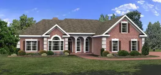 European house plans 4-165 - front exterior, 2,071 sq ft, 3 bed, 2 bath house plans | Monster House Plans