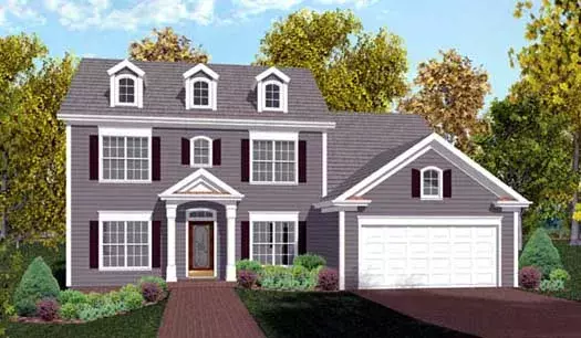 Southern Colonial house plans 4-170 - front exterior, 2,097 sq ft, 4 bed, 3 bath house plans | Monster House Plans