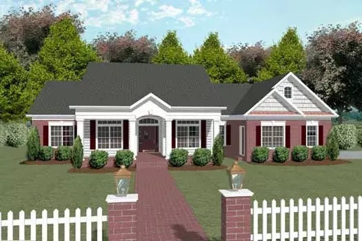 Southern house plans 4-177 - front exterior, 2,184 sq ft, 3 bed, 3 bath house plans | Monster House Plans
