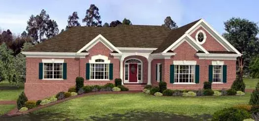 Traditional house plans 4-184 - front exterior, 2,288 sq ft, 3 bed, 2 bath house plans | Monster House Plans