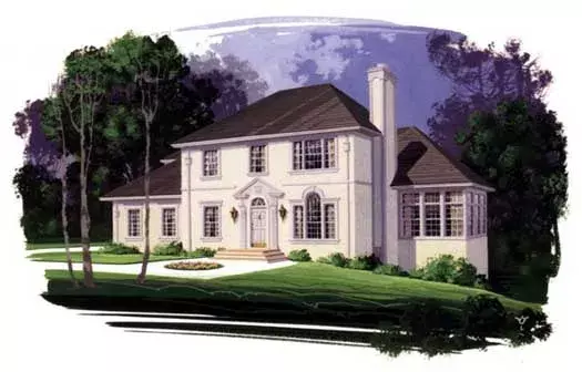 Southern house plans 4-188 - front exterior, 2,296 sq ft, 4 bed, 3 bath house plans | Monster House Plans