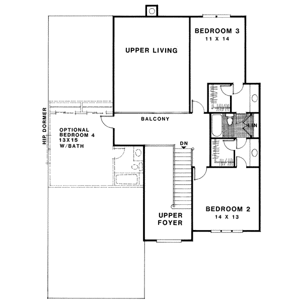 Upper/Second Floor Plan:4-206