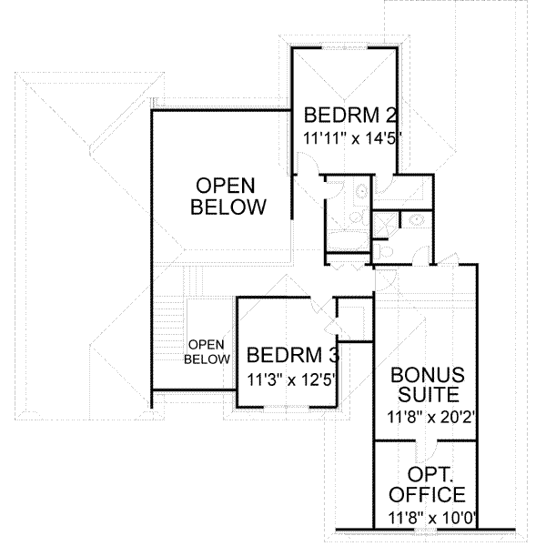 Upper/Second Floor Plan:4-208