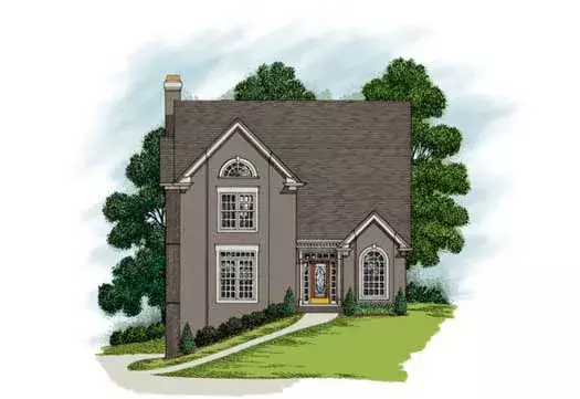 Traditional house plans 4-210 - front exterior, 2,670 sq ft, 5 bed, 3 bath house plans | Monster House Plans