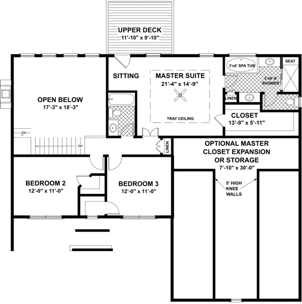 Upper/Second Floor Plan:4-213