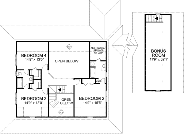Upper/Second Floor Plan:4-220