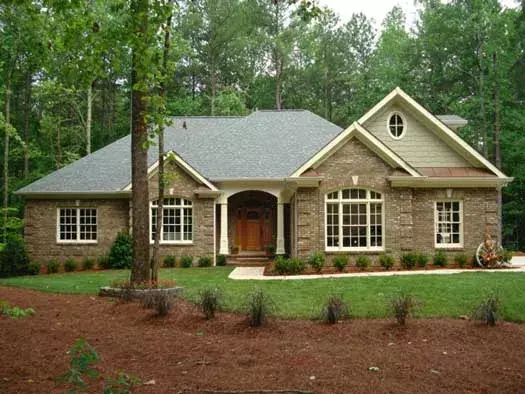 Traditional house plans 4-221 - front exterior, 2,461 sq ft, 3 bed, 3 bath house plans | Monster House Plans