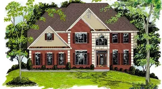 Traditional house plans 4-228 - front exterior, 3,135 sq ft, 4 bed, 4 bath house plans | Monster House Plans