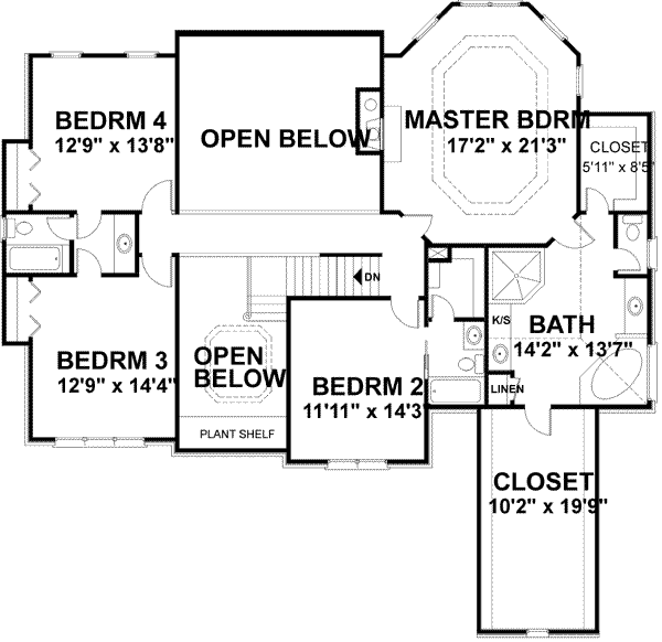 Upper/Second Floor Plan:4-238