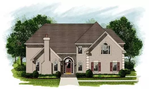 Traditional house plans 4-240 - front exterior, 3,614 sq ft, 4 bed, 3 bath house plans | Monster House Plans