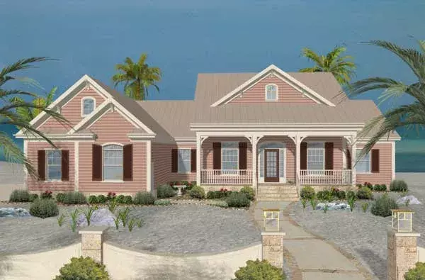 Country house plans 4-298 - front exterior, 1,975 sq ft, 3 bed, 3 bath house plans | Monster House Plans