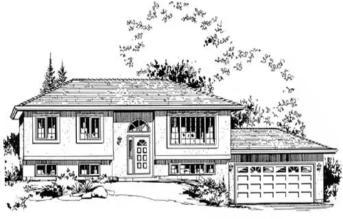 Traditional house plans 40-148 - front exterior, 1,075 sq ft, 3 bed, 1 bath house plans | Monster House Plans