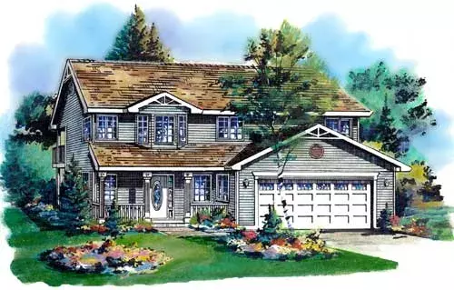 Traditional house plans 40-186 - front exterior, 1,195 sq ft, 3 bed, 2 bath house plans | Monster House Plans