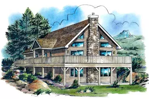 Contemporary house plans 40-203 - front exterior, 1,232 sq ft, 3 bed, 1 bath house plans | Monster House Plans
