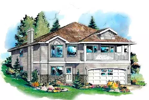 Traditional house plans 40-220 - front exterior, 1,272 sq ft, 3 bed, 2 bath house plans | Monster House Plans