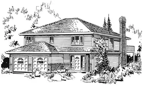 Traditional house plans 40-226 - front exterior, 1,285 sq ft, 2 bed, 2 bath house plans | Monster House Plans