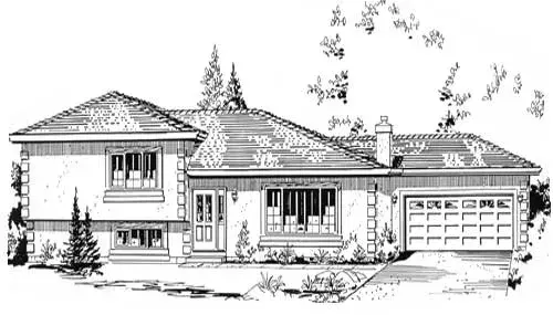 Traditional house plans 40-228 - front exterior, 1,292 sq ft, 3 bed, 2 bath house plans | Monster House Plans