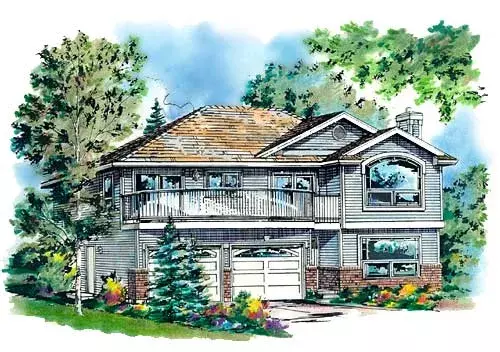 Traditional house plans 40-230 - front exterior, 1,298 sq ft, 3 bed, 2 bath house plans | Monster House Plans