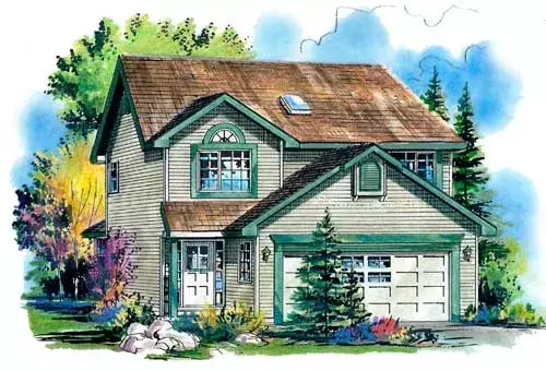 Traditional house plans 40-301 - front exterior, 1,466 sq ft, 3 bed, 2 bath house plans | Monster House Plans