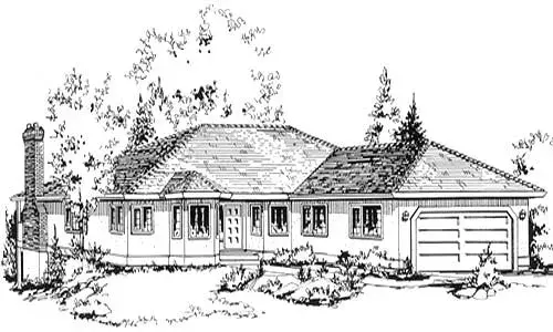 Traditional house plans 40-330 - front exterior, 1,542 sq ft, 3 bed, 2 bath house plans | Monster House Plans