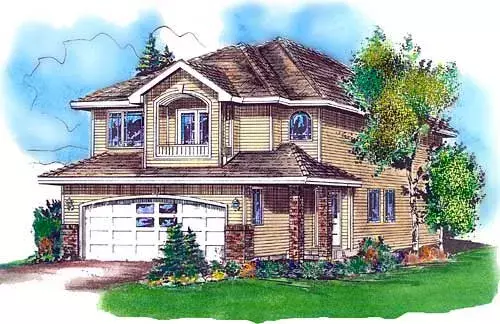Traditional house plans 40-337 - front exterior, 1,557 sq ft, 3 bed, 2 bath house plans | Monster House Plans