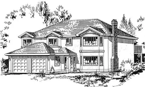 Traditional house plans 40-338 - front exterior, 1,560 sq ft, 3 bed, 2 bath house plans | Monster House Plans