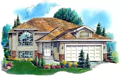 Traditional house plans 40-346 - front exterior, 1,577 sq ft, 3 bed, 2 bath house plans | Monster House Plans
