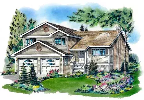 Traditional house plans 40-352 - front exterior, 1,586 sq ft, 3 bed, 2 bath house plans | Monster House Plans