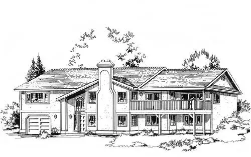 Traditional house plans 40-370 - front exterior, 1,648 sq ft, 3 bed, 2 bath house plans | Monster House Plans