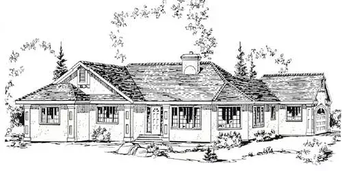 Traditional house plans 40-420 - front exterior, 1,784 sq ft, 3 bed, 2 bath house plans | Monster House Plans