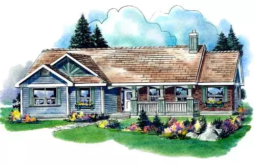 Country house plans 40-425 - front exterior, 1,798 sq ft, 3 bed, 3 bath house plans | Monster House Plans